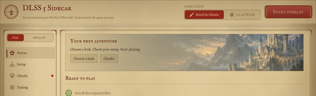 The manager in the Quest log parchment theme